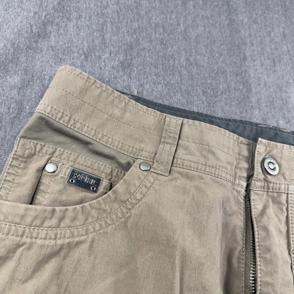 Kuhl Radikl Mens Khaki Brown Hiking Work Pants 33x30 Articulated Knee Stretch - Picture 2 of 11